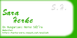 sara herke business card